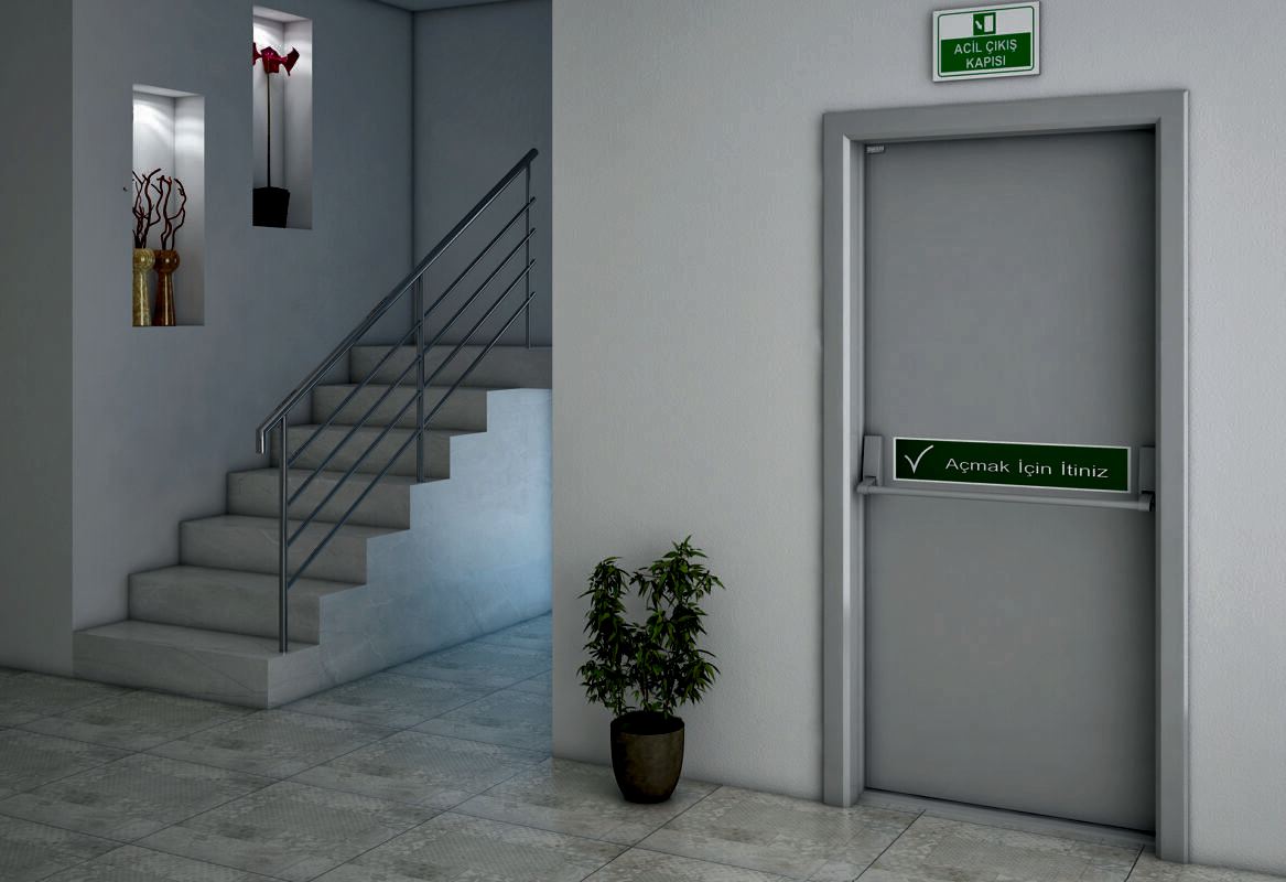 Panik bar sistemli acil çıkış kapısı – yangın ve acil durum güvenliği Yangın Kapısı